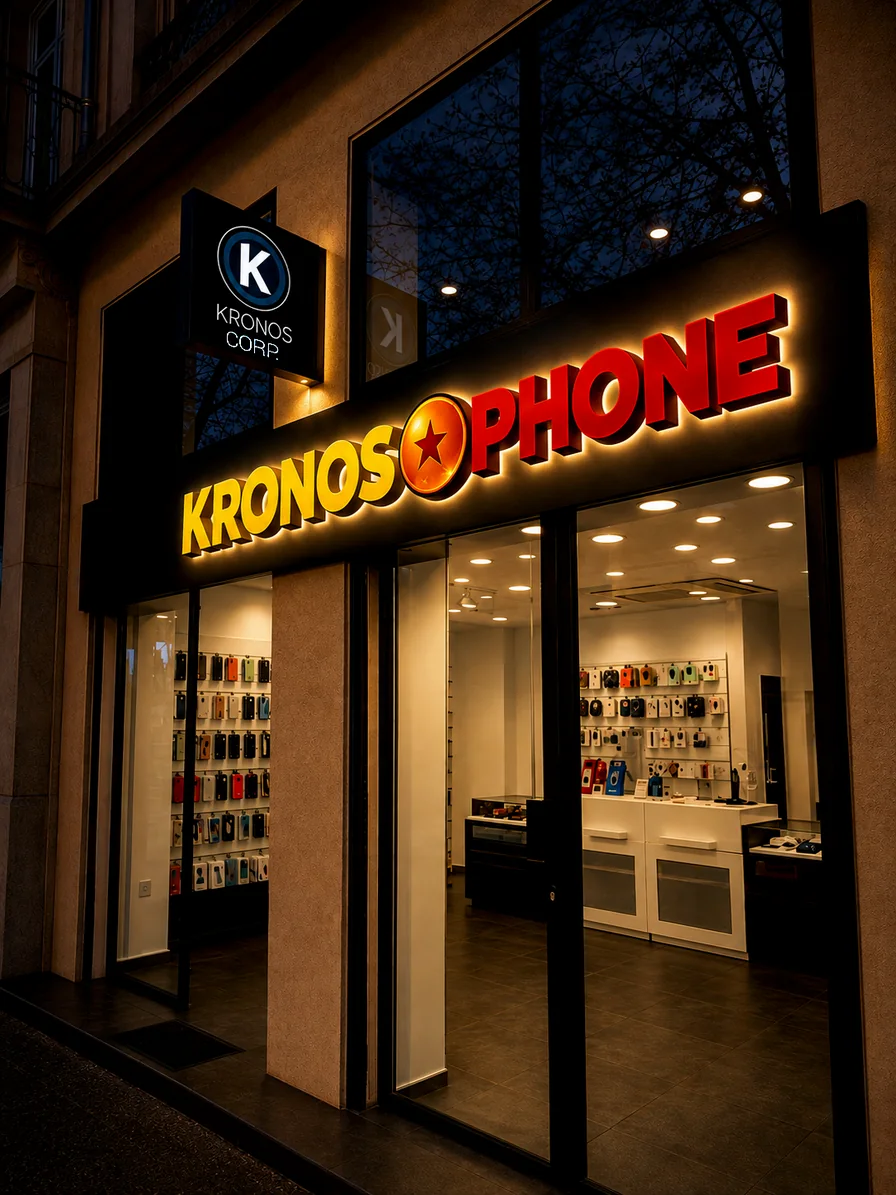 Devanture de la boutique Kronos Phone à Lyon 8